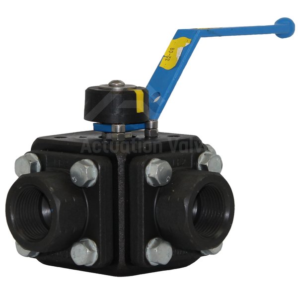 Screwed Multiport 3Way Ball Valves LF2 Carbon Steel 316 Trim Starline